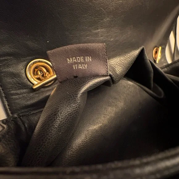 Bally S45 Shoulder Bag Suede Leather Woven Intrecciato Design in Dark Blue - Picture 13 of 13